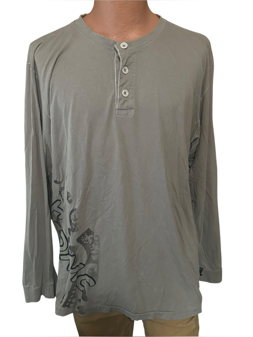 VTG Harley Davidson Graphic Henley Sz XL